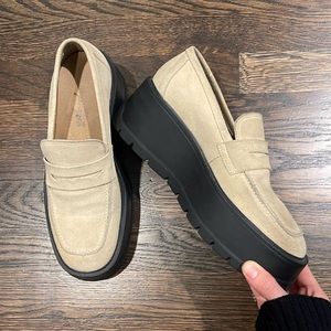 Nico Platform Loafer in Cappuccino Suede - Free People - barely worn*
